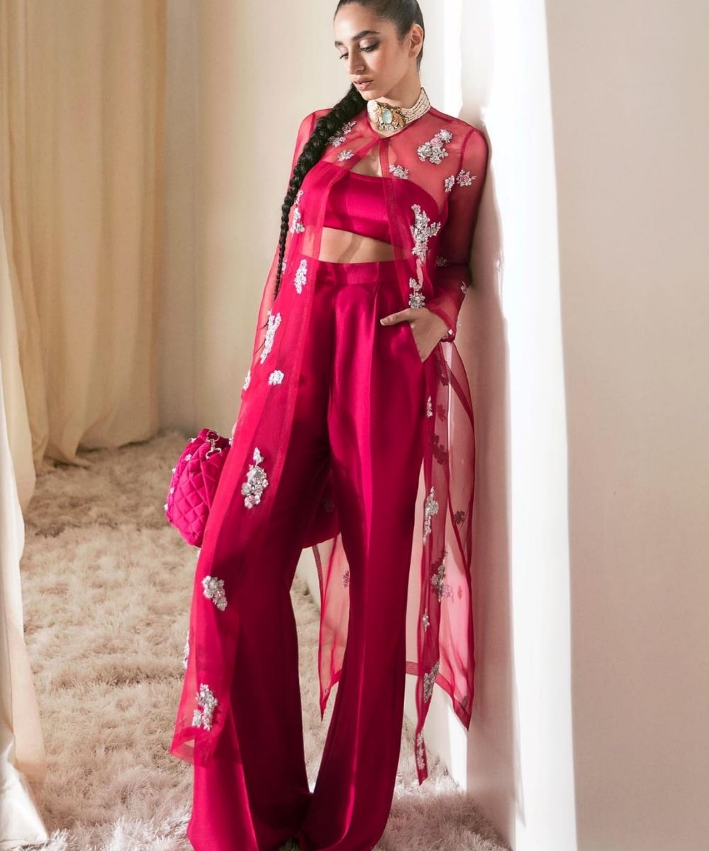 Scarlet Sheer Organza elegance