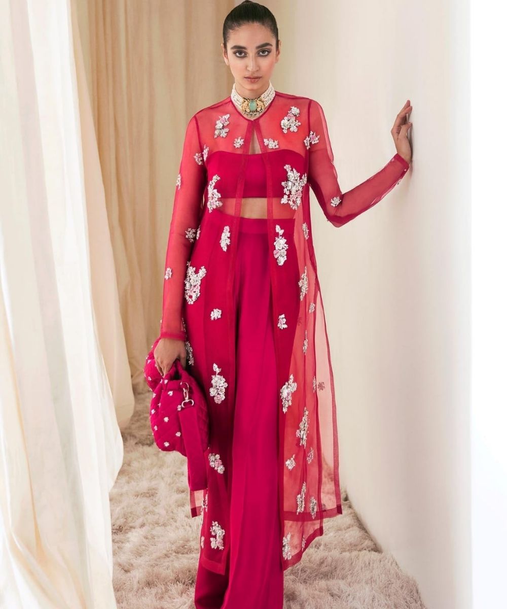 Scarlet Sheer Organza elegance