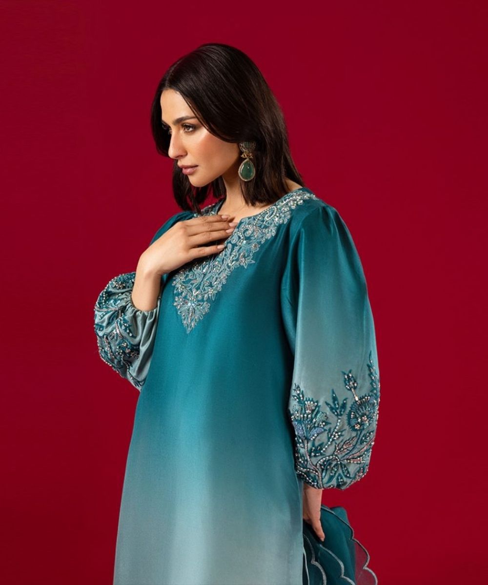 Sea green & teal blue ombre