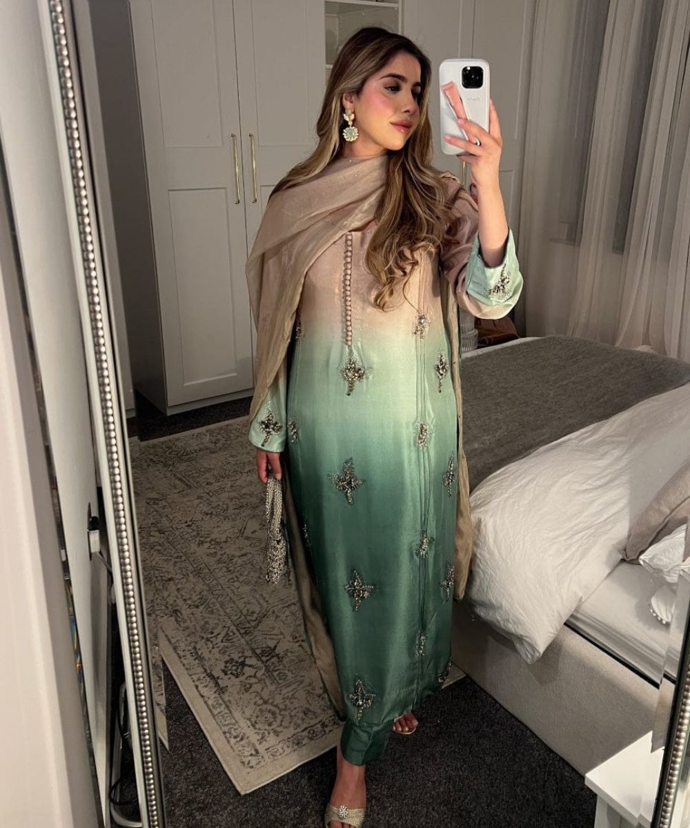 Glamorous green ombre