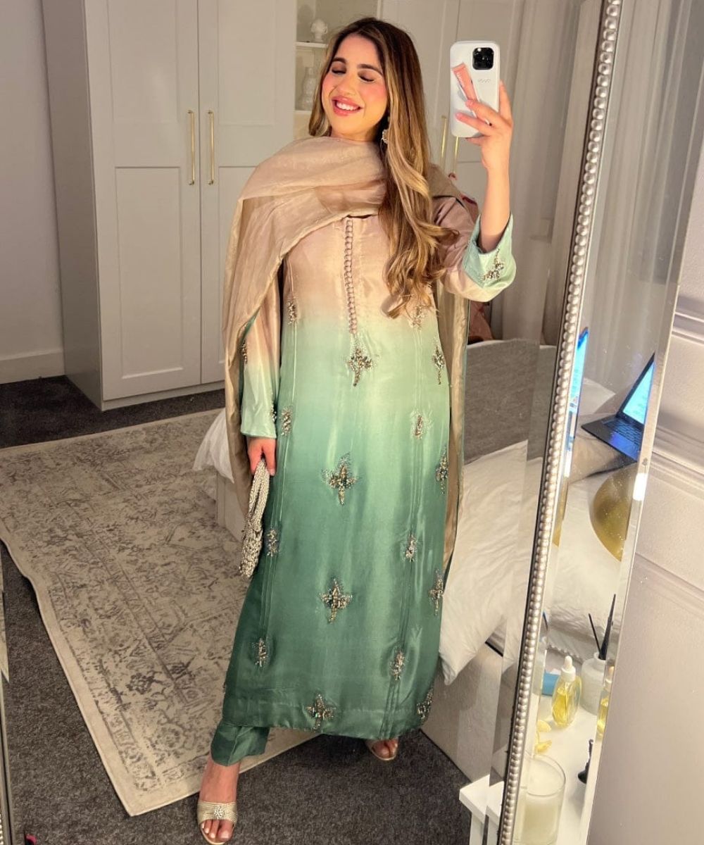 Glamorous green ombre