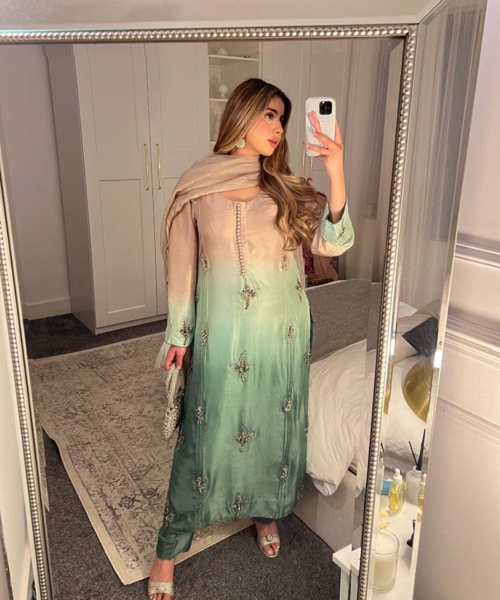 Glamorous green ombre