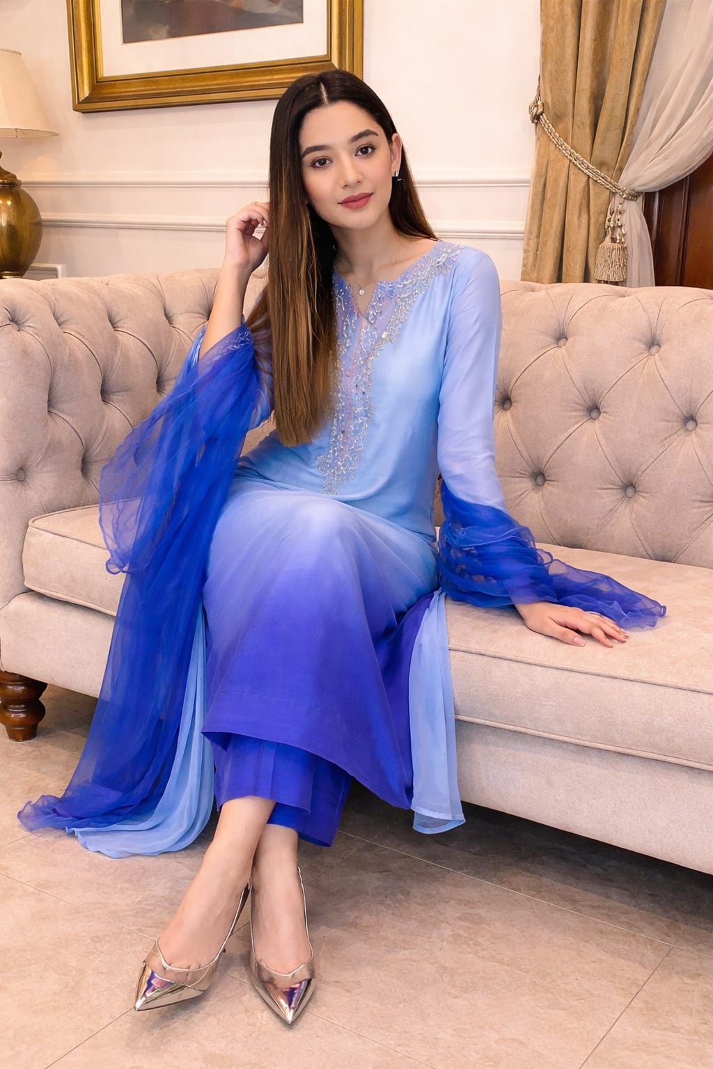 Blue ombré